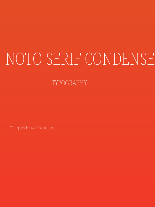 Noto Serif Condensed Thin Poster