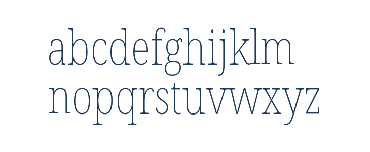 Noto Serif Condensed Thin Lowercase