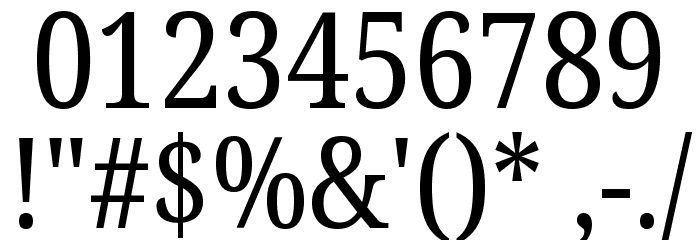 Noto Serif Condensed Font OTHER CHARS