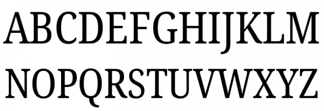 Noto Serif Condensed 字体 大写