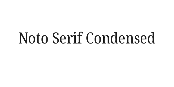 Noto Serif Condensed Logo