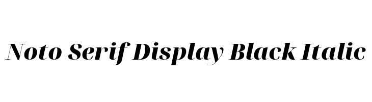 Noto Serif Display Black Italic  font caratteri gratis