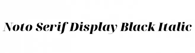Noto Serif Display Black Italic  Fuentes Gratis Descargar