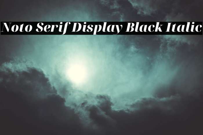Noto Serif Display Black Italic Example 3