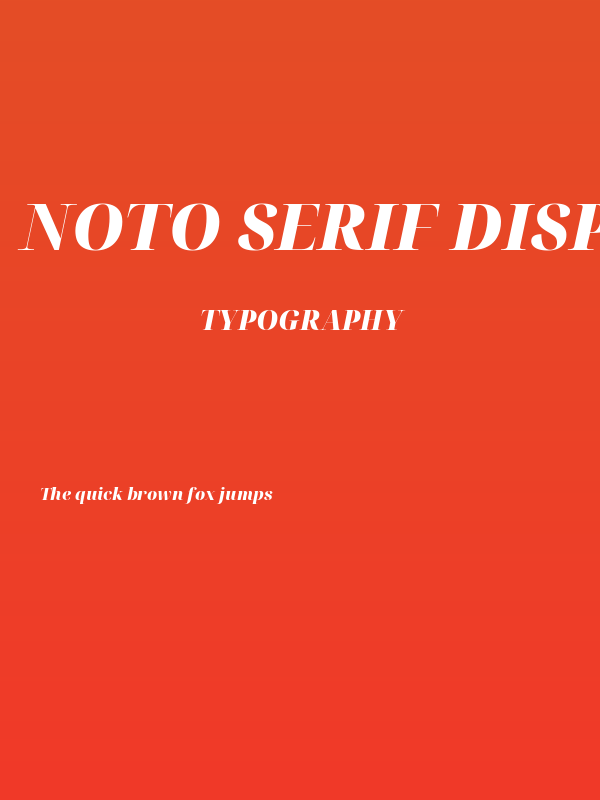 Noto Serif Display Black Italic Poster