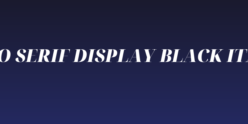 Noto Serif Display Black Italic Social Header
