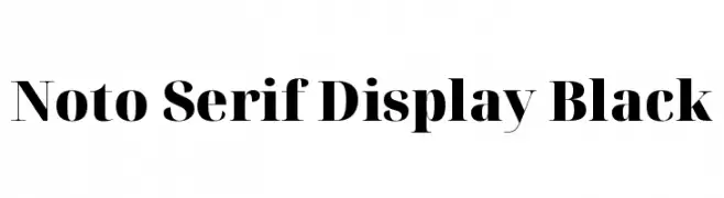 Noto Serif Display Black  フリーフォントのダウンロード