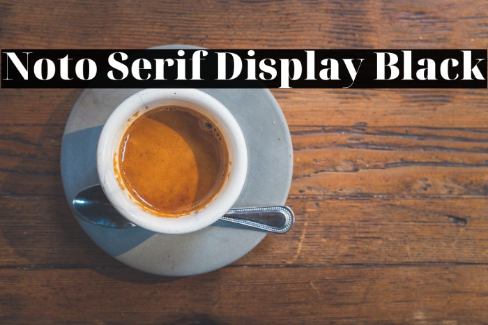 display black serif font