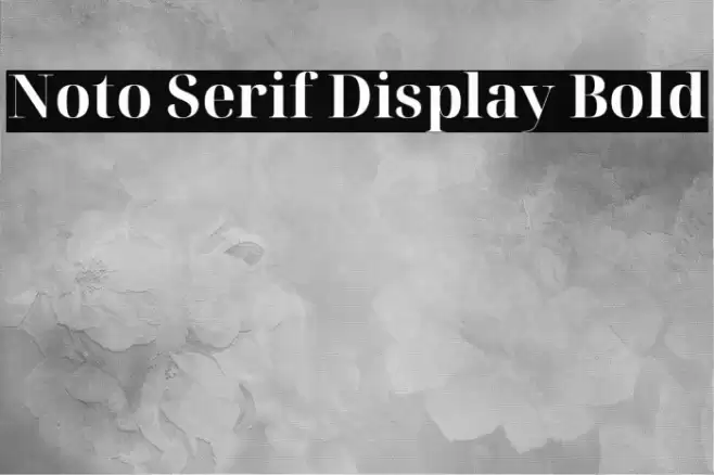 Noto Serif Display Bold Font examples