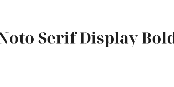 Noto Serif Display Bold Logo