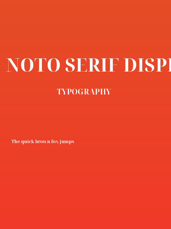 Noto Serif Display Bold Poster