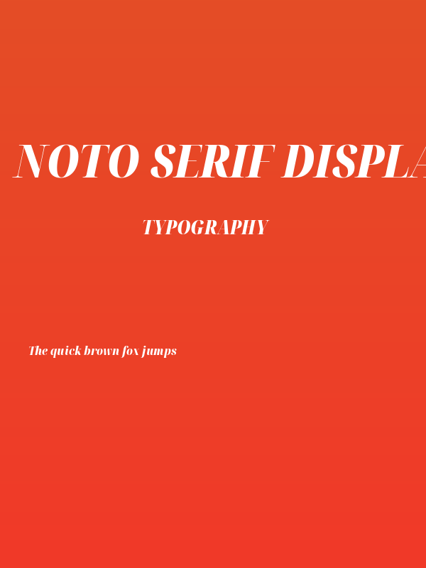Noto Serif Display Condensed Black Italic Poster
