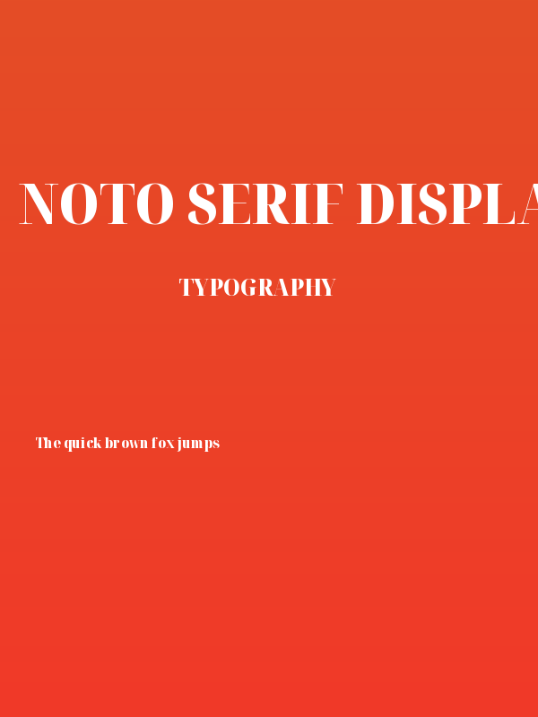 Noto Serif Display Condensed Black Poster
