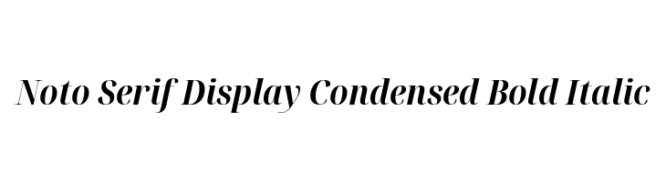 Noto Serif Display Condensed Bold Italic  免费字体下载