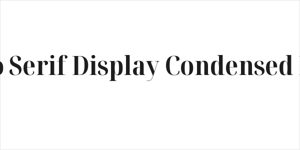Noto Serif Display Condensed Bold Logo