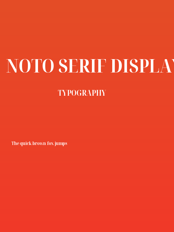 Noto Serif Display Condensed Bold Poster