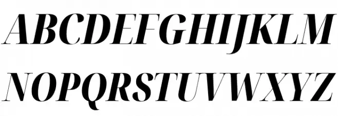 Noto Serif Display Condensed ExtraBold Italic 字体 大写