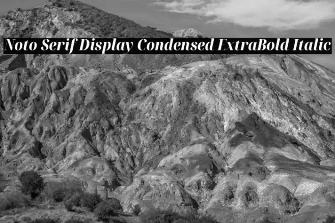 Noto Serif Display Condensed ExtraBold Italic Font examples