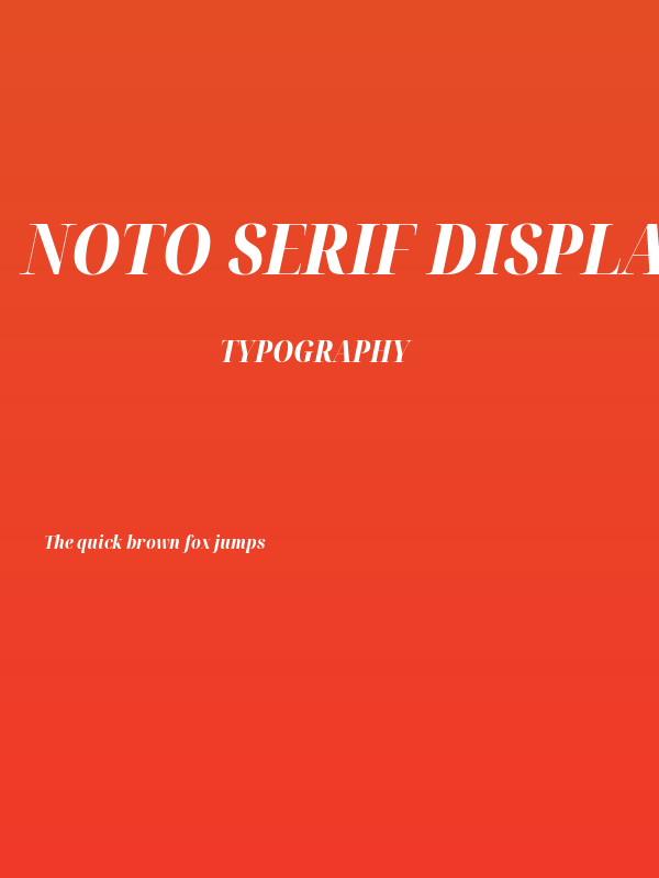 Noto Serif Display Condensed ExtraBold Italic Poster