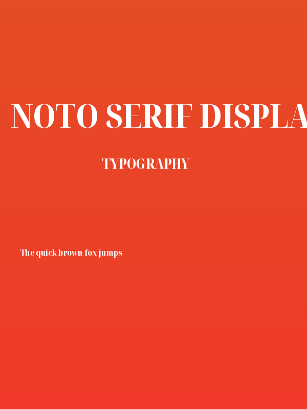 Noto Serif Display Condensed ExtraBold Poster