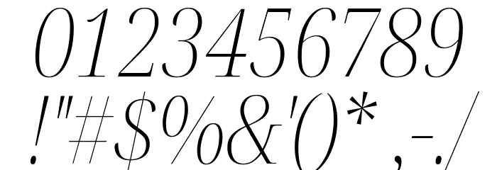 Noto Serif Display Condensed ExtraLight Italic Font OTHER CHARS
