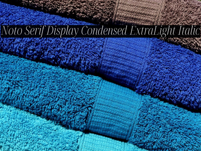 Noto Serif Display Condensed ExtraLight Italic Font examples