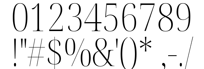 Noto Serif Display Condensed ExtraLight Font OTHER CHARS