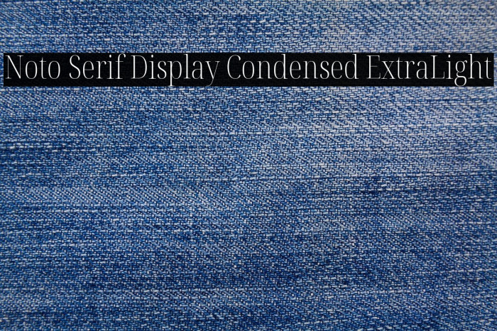 Noto Serif Display Condensed ExtraLight Font examples