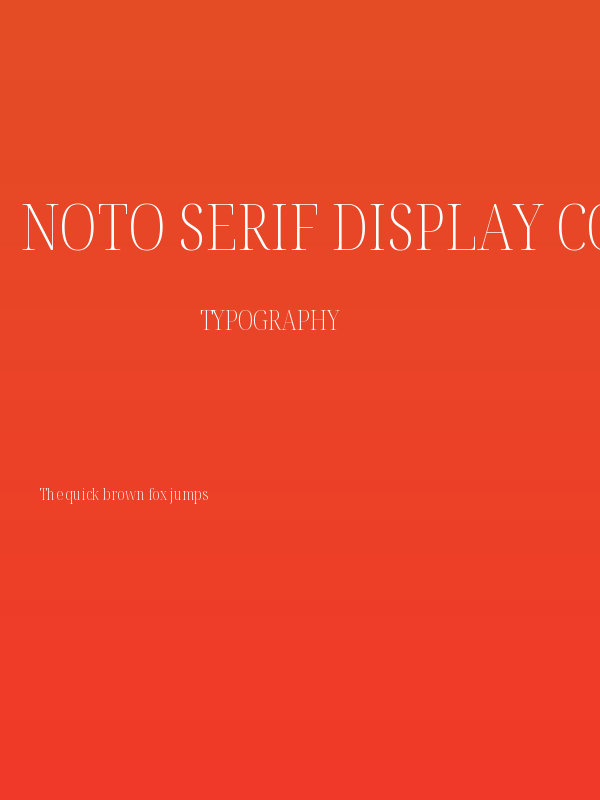 Noto Serif Display Condensed ExtraLight Poster