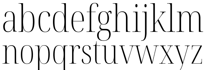 Noto Serif Display Condensed ExtraLight Font LOWERCASE