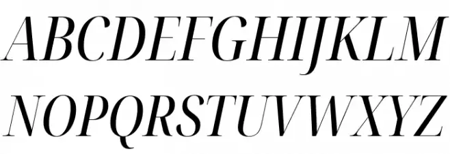 Noto Serif Display Condensed Italic फ़ॉन्ट अपरकेस