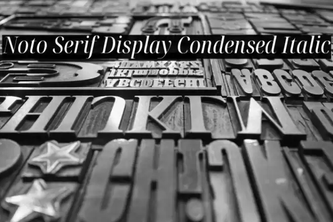 Noto Serif Display Condensed Italic Font examples