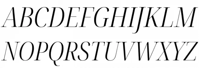 Noto Serif Display Condensed Light Italic 字体 大写