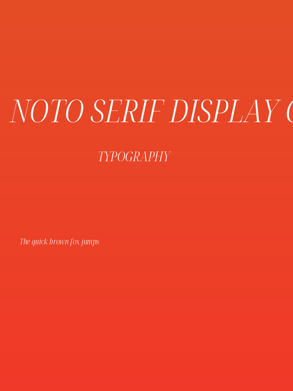 Noto Serif Display Condensed Light Italic Poster
