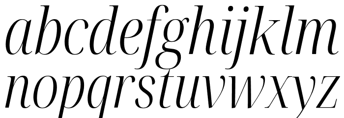 Noto Serif Display Condensed Light Italic Font LOWERCASE