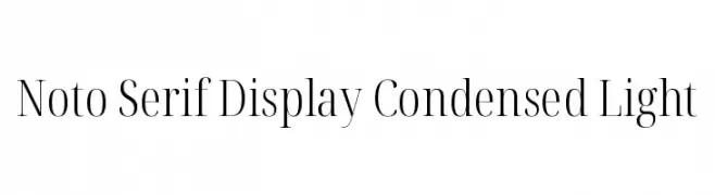 Noto Serif Display Condensed Light  font caratteri gratis