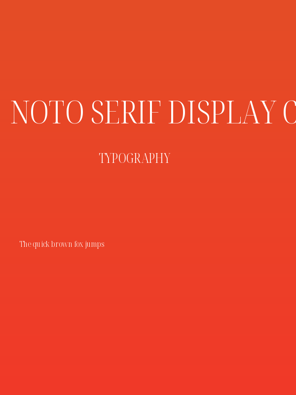 Noto Serif Display Condensed Light Poster