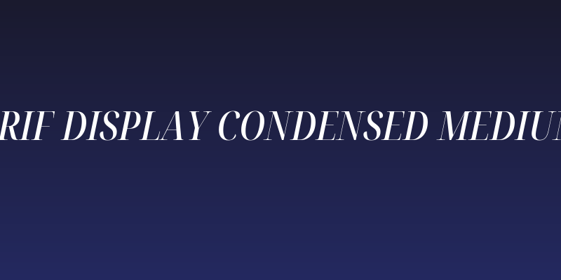 Noto Serif Display Condensed Medium Italic Social Header