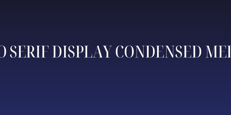 Noto Serif Display Condensed Medium Social Header