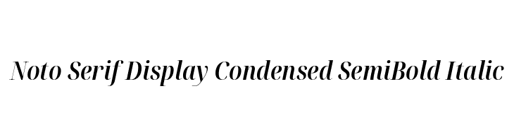 Noto Serif Display Condensed SemiBold Italic  नि: शुल्क फ़ॉन्ट्स डाउनलोड