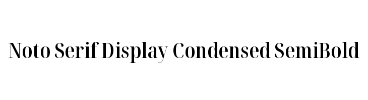 Noto Serif Display Condensed SemiBold  font caratteri gratis