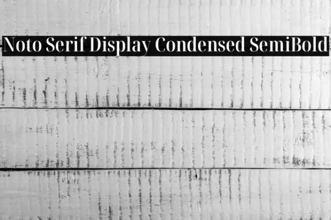 Noto Serif Display Condensed SemiBold Font examples