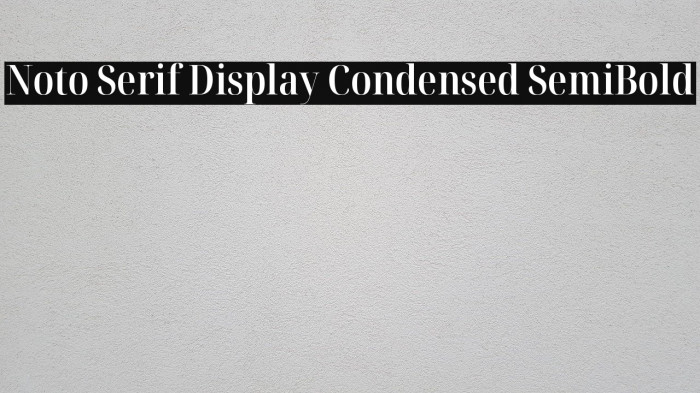 Noto Serif Display Condensed SemiBold Example 2