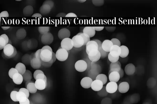 Noto Serif Display Condensed SemiBold Font examples