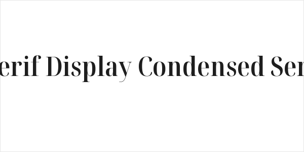 Noto Serif Display Condensed SemiBold Logo
