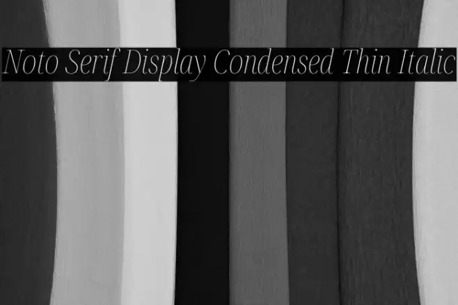 Noto Serif Display Condensed Thin Italic Example 3