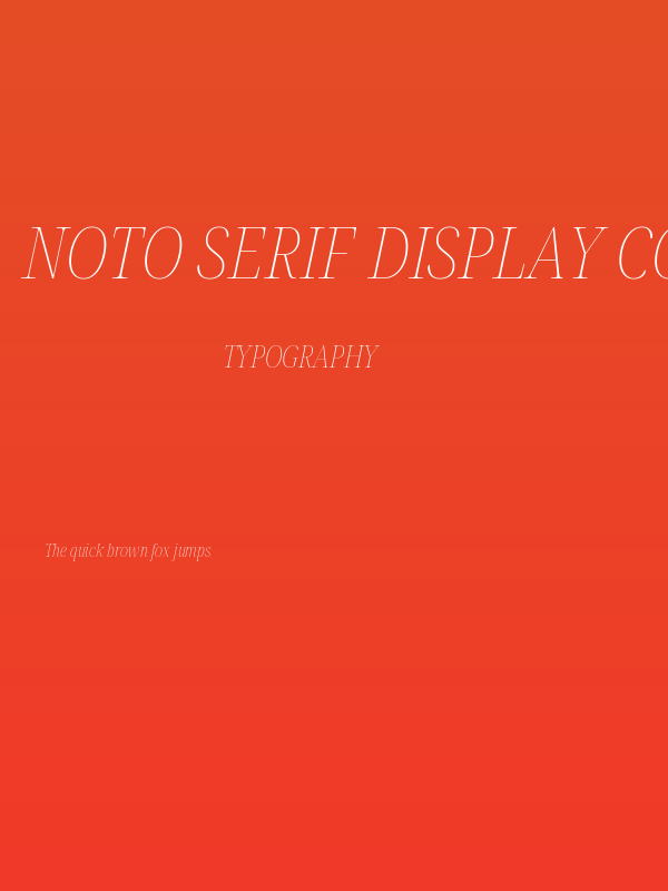 Noto Serif Display Condensed Thin Italic Poster