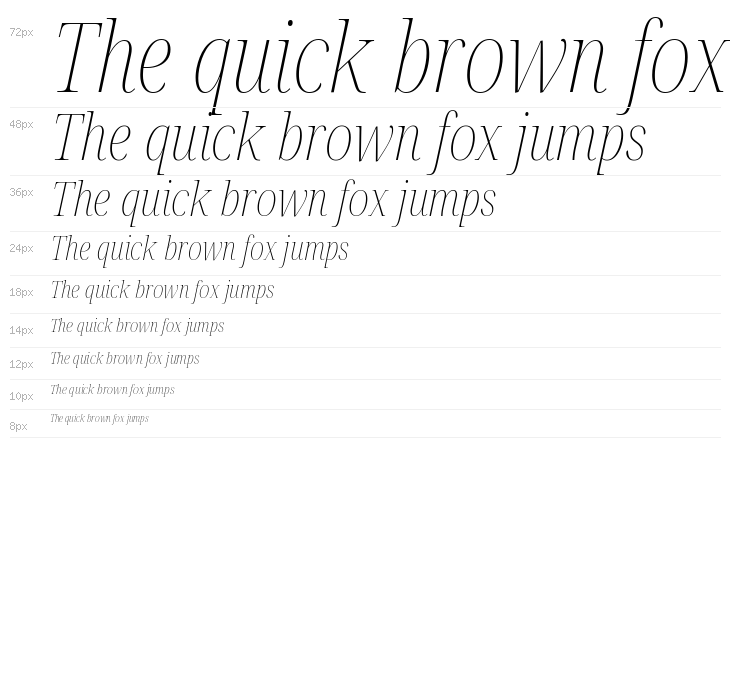 Noto Serif Display Condensed Thin Italic Waterfall