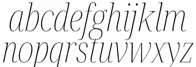 Noto Serif Display Condensed Thin Italic Font Litere mici