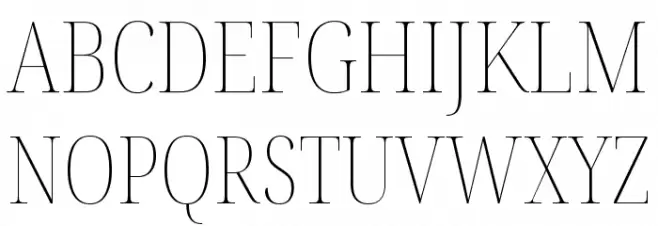 Noto Serif Display Condensed Thin Schriftart Groß